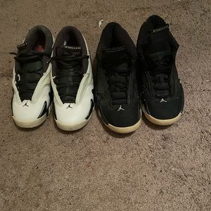 I am selling these two pairs Jordan 14's in good condition